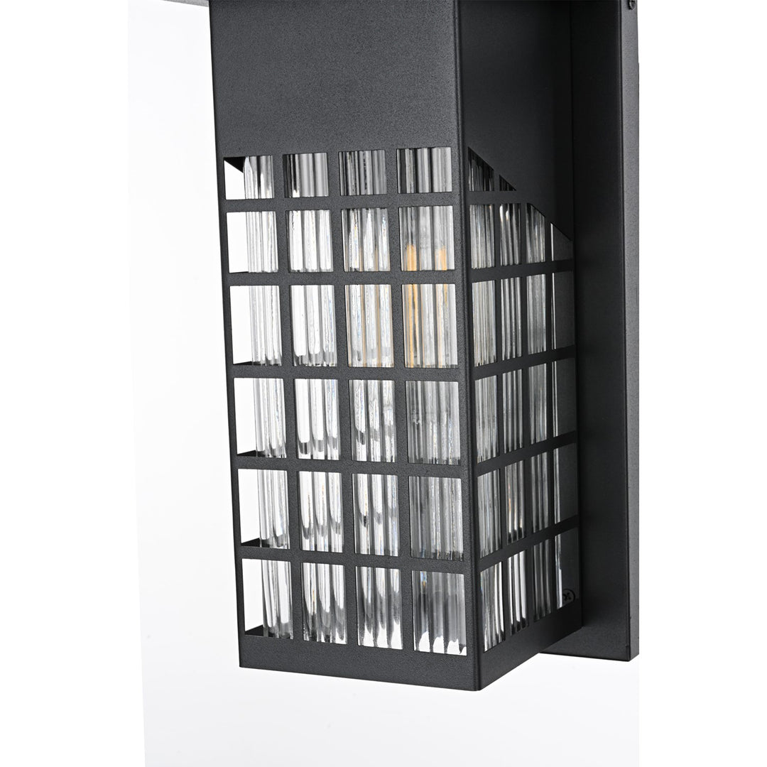 7 Inch Outdoor Wall Sconce in Black - View 5 - Joshua Marshal