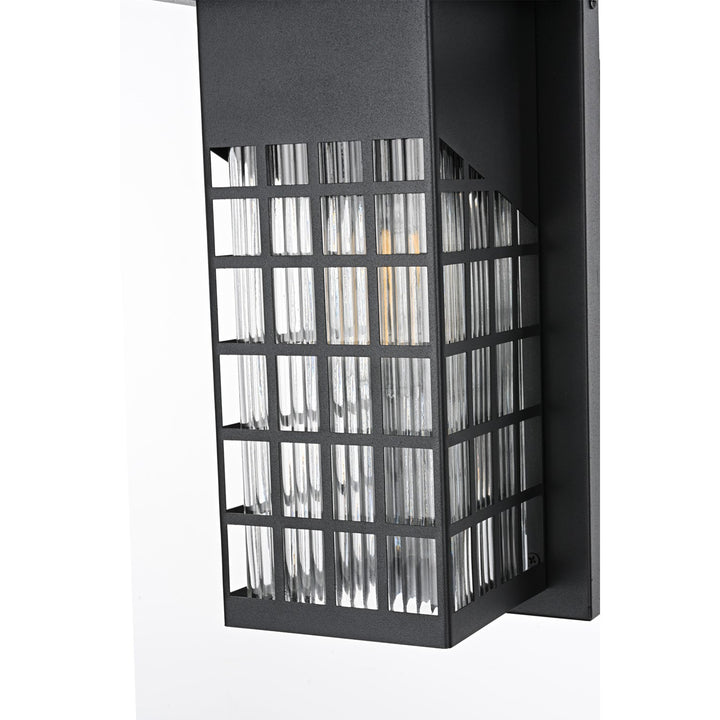 7 Inch Outdoor Wall Sconce in Black - View 5 - Joshua Marshal