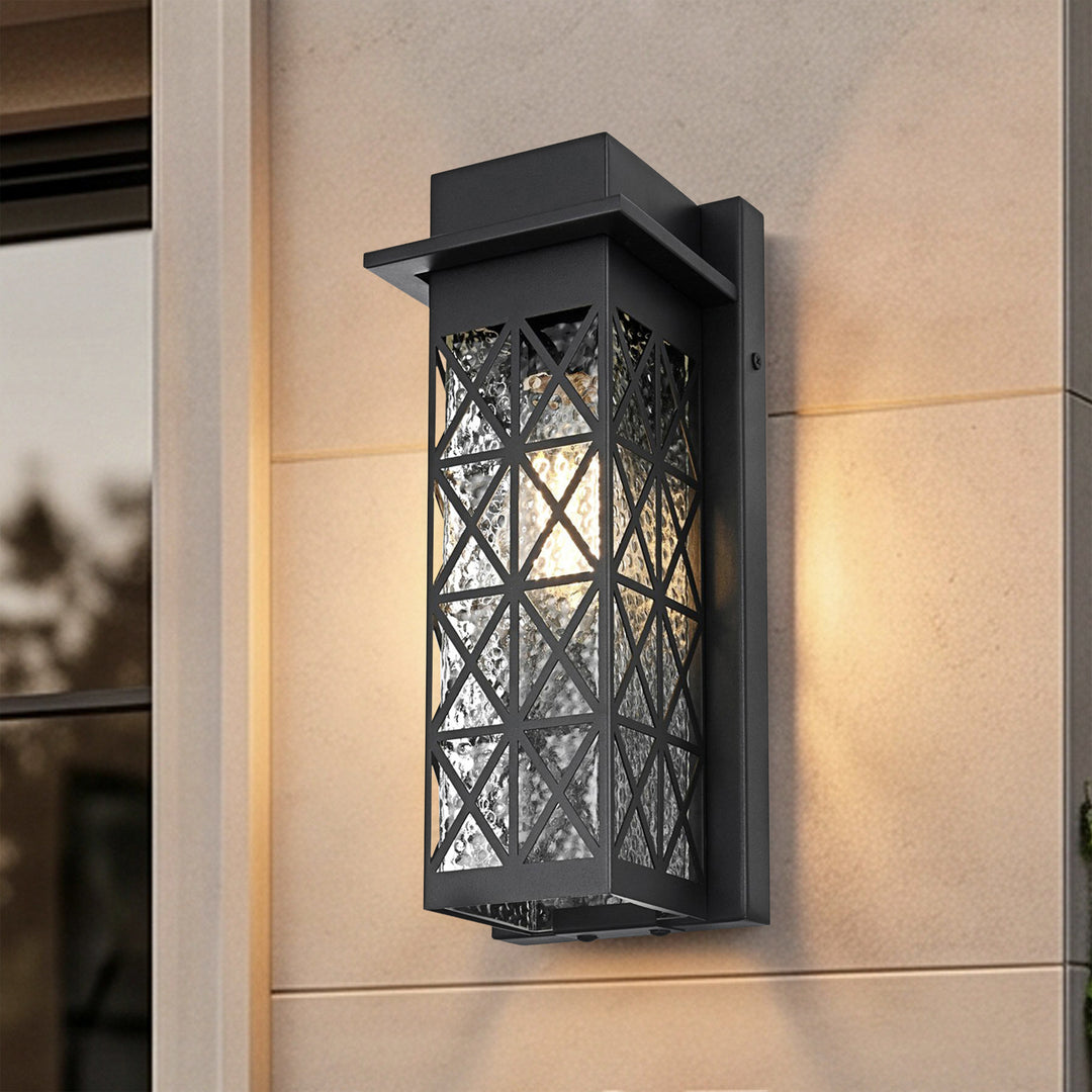13 Inch Outdoor Wall Sconce in Black