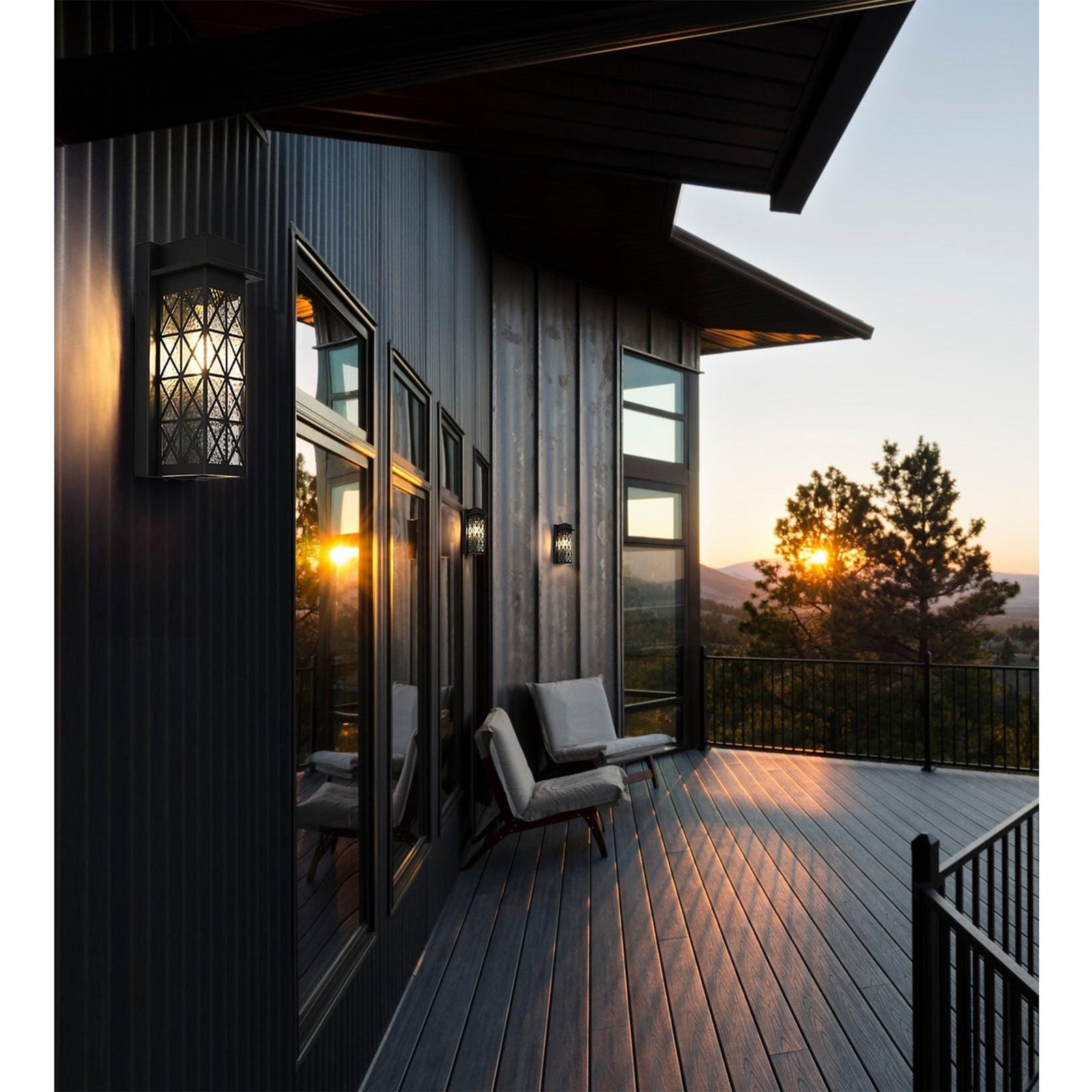 13 Inch Outdoor Wall Sconce in Black - View 2 - Joshua Marshal
