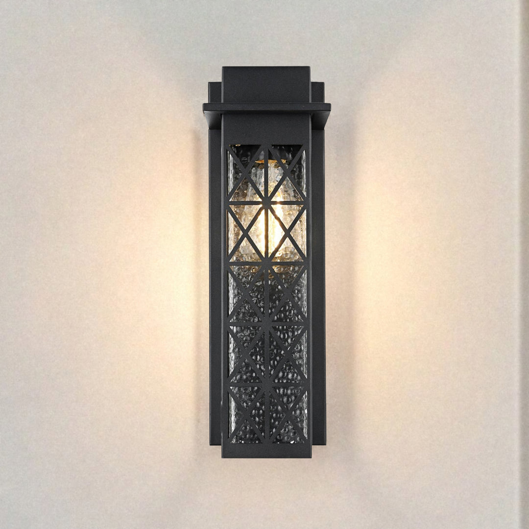 16 Inch Outdoor Wall Sconce in Black Black Finish - LIGHTING by Joshua Marshal