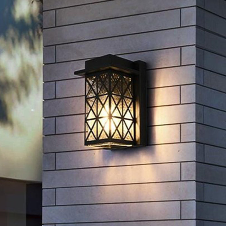 9 Inch Outdoor Wall Sconce in Black Black Finish - LIGHTING by Joshua Marshal