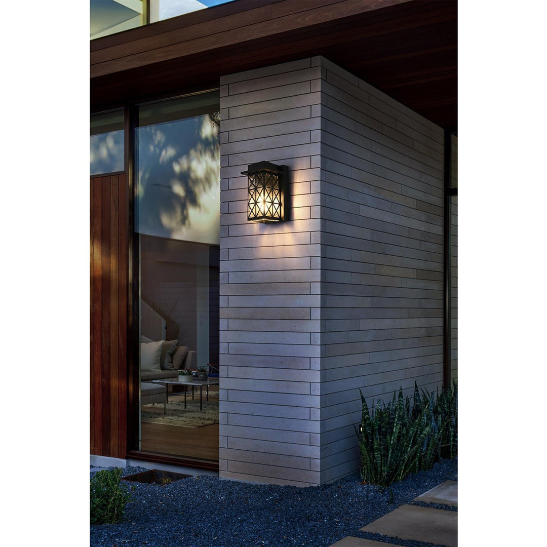 9 Inch Outdoor Wall Sconce in Black - View 2 - Joshua Marshal
