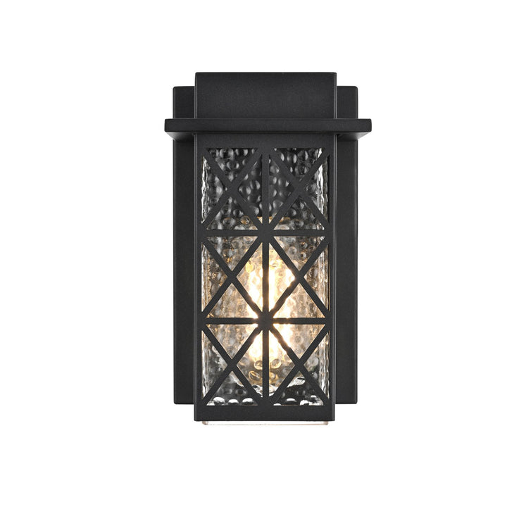 9 Inch Outdoor Wall Sconce in Black - View 4 - Joshua Marshal