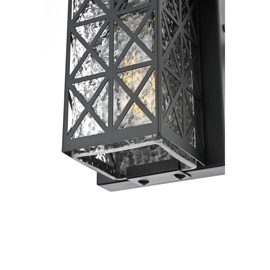 9 Inch Outdoor Wall Sconce in Black - View 6 - Joshua Marshal