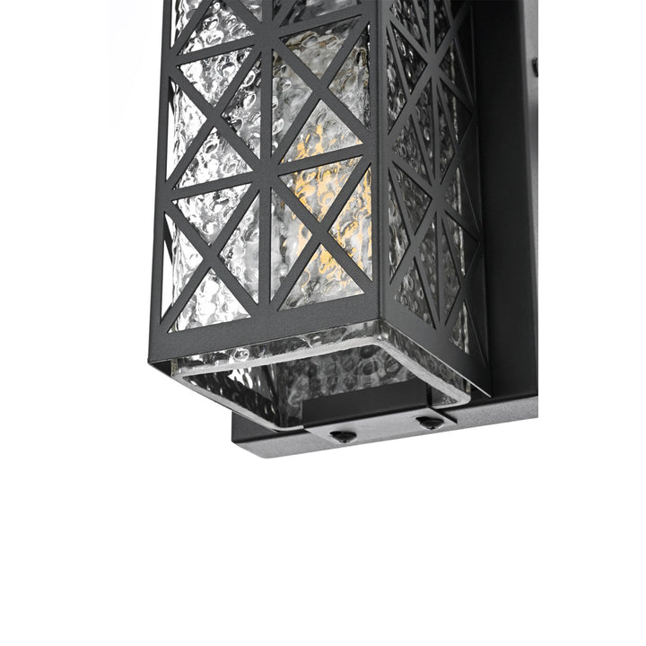 9 Inch Outdoor Wall Sconce in Black - View 6 - Joshua Marshal