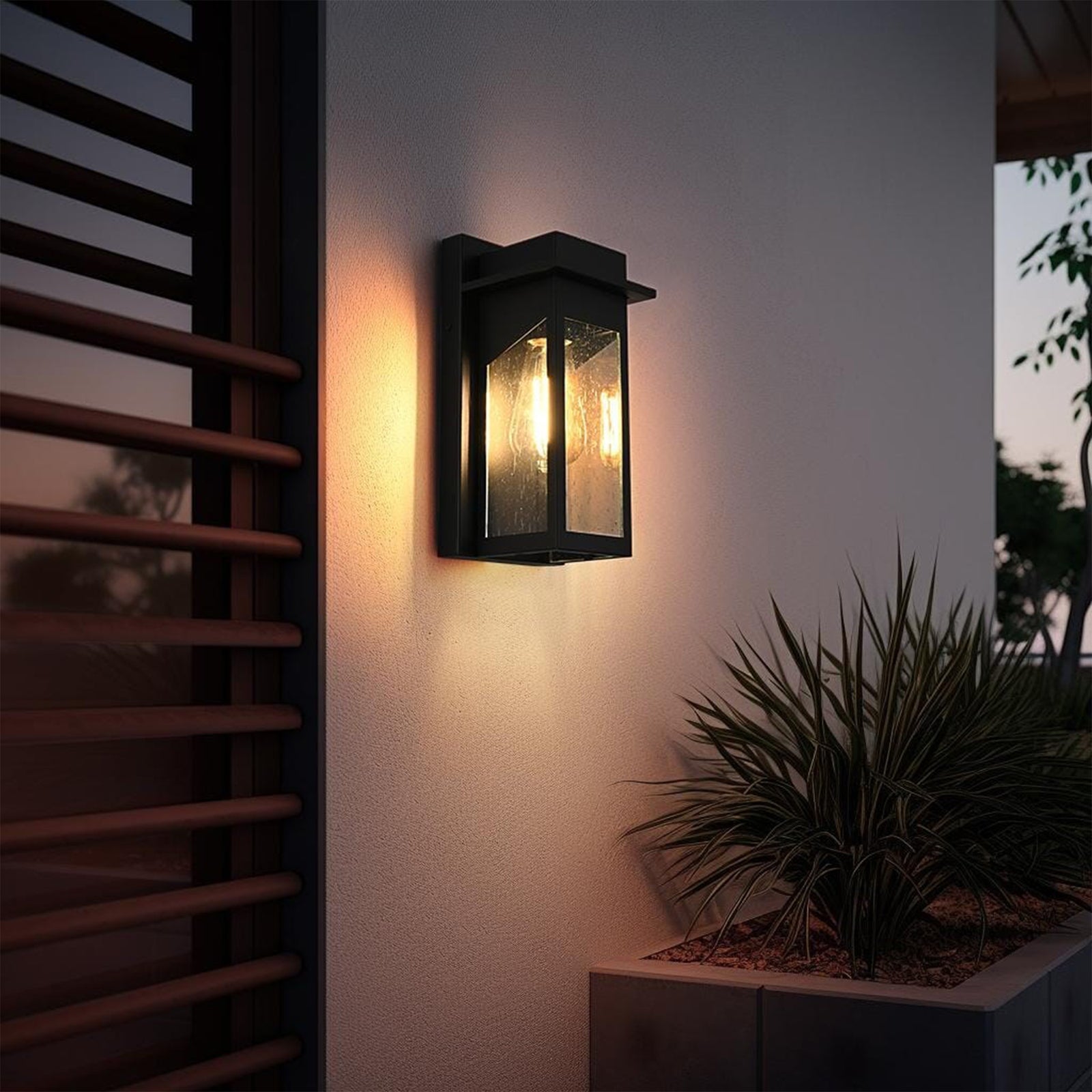 5 Inch Outdoor Wall Sconce in Black - View 2 - Joshua Marshal