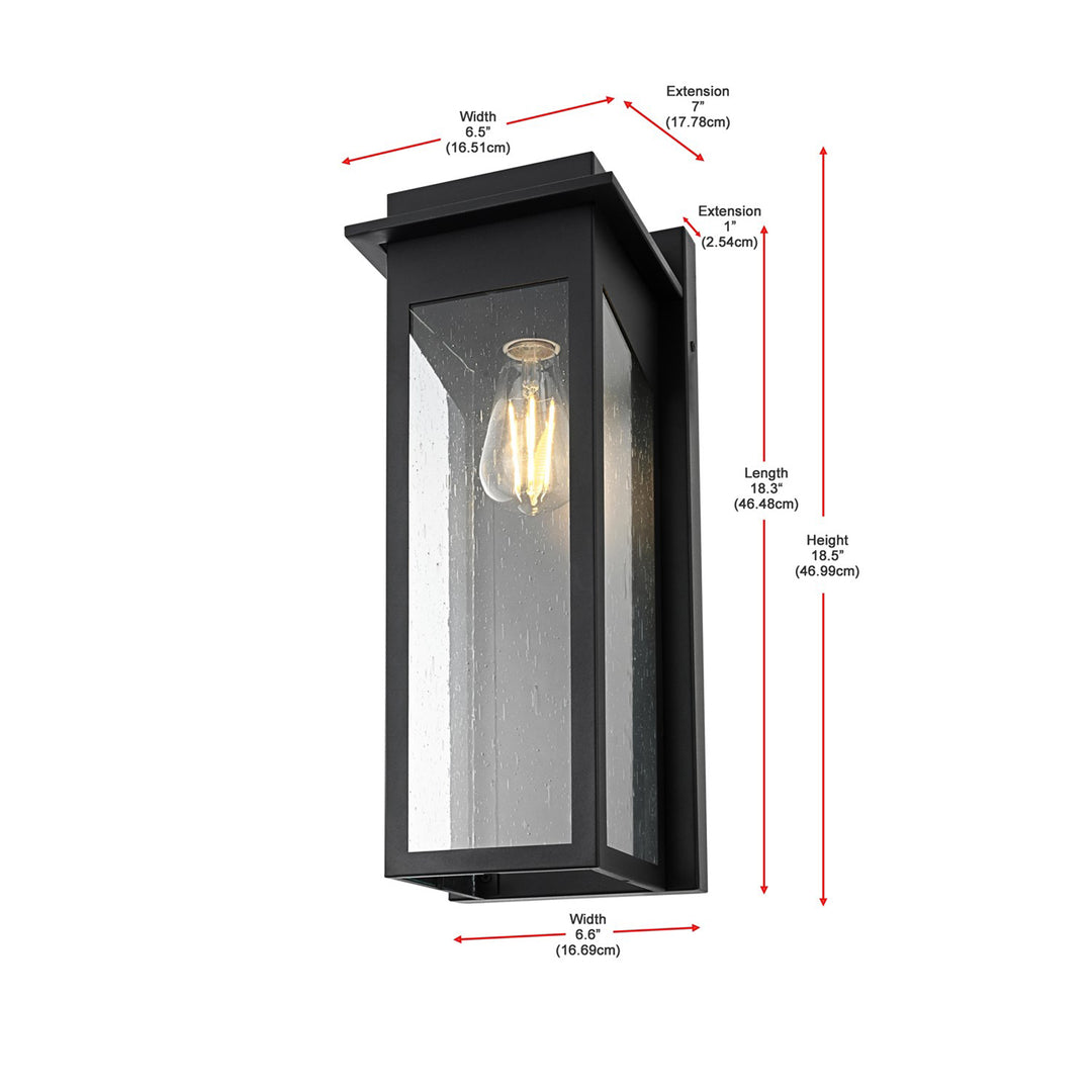 6.5 Inch Outdoor Wall Sconce in Black - View 6 - Joshua Marshal