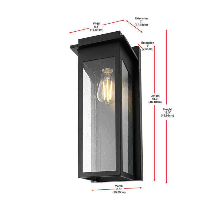 6.5 Inch Outdoor Wall Sconce in Black - View 6 - Joshua Marshal