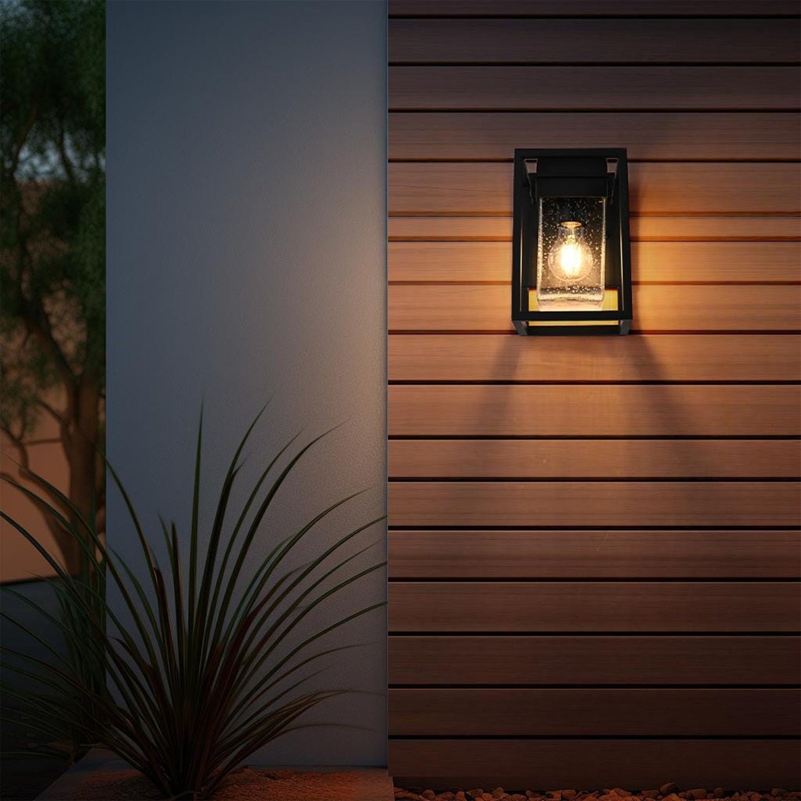 6 Inch Outdoor Wall Sconce in Black - View 2 - Joshua Marshal