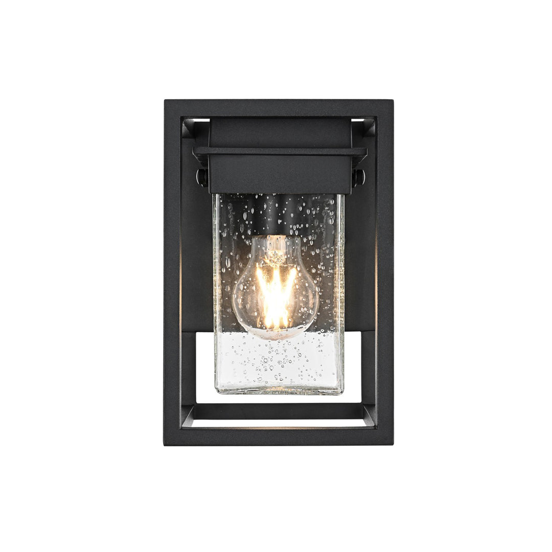 6 Inch Outdoor Wall Sconce in Black - View 4 - Joshua Marshal