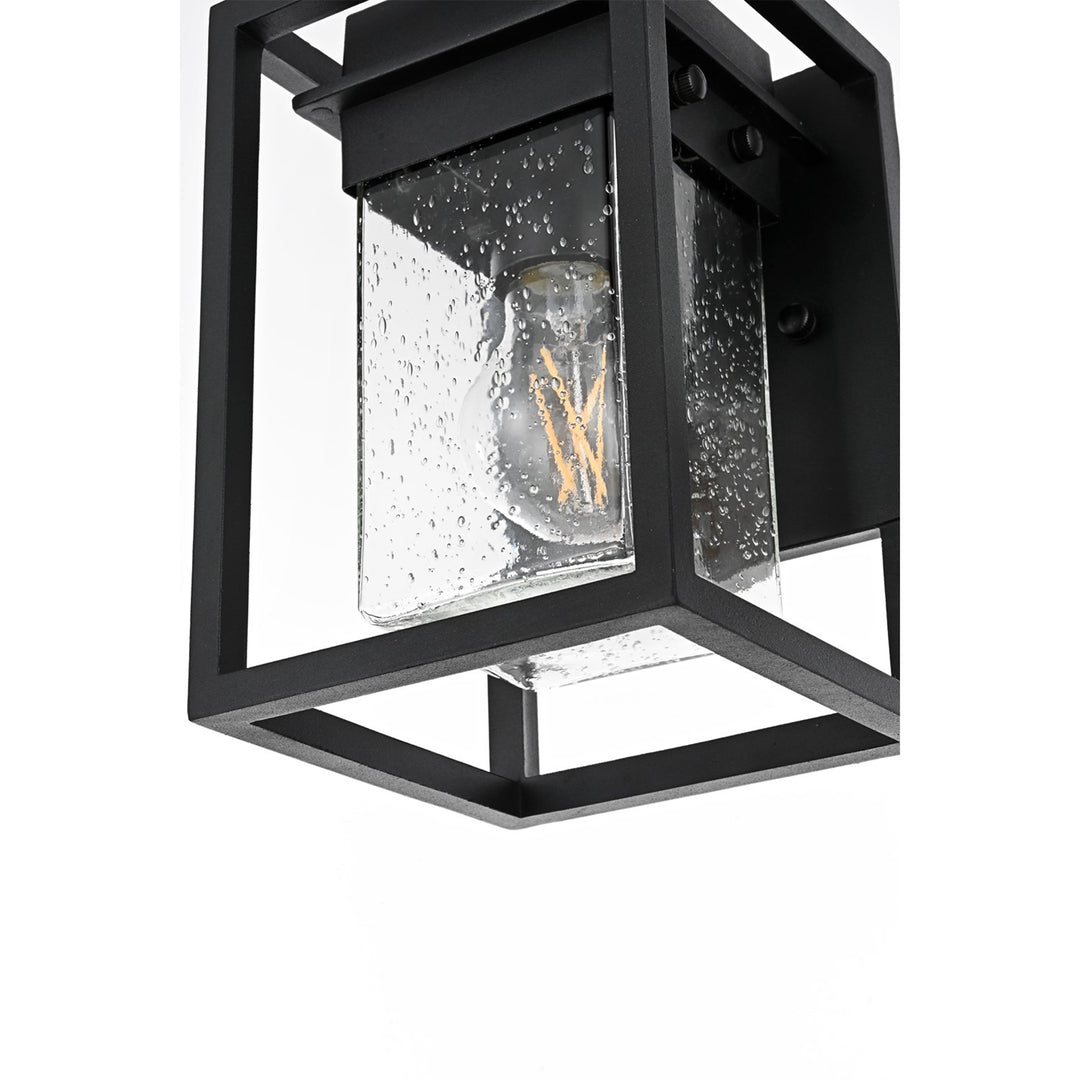 6 Inch Outdoor Wall Sconce in Black - View 6 - Joshua Marshal