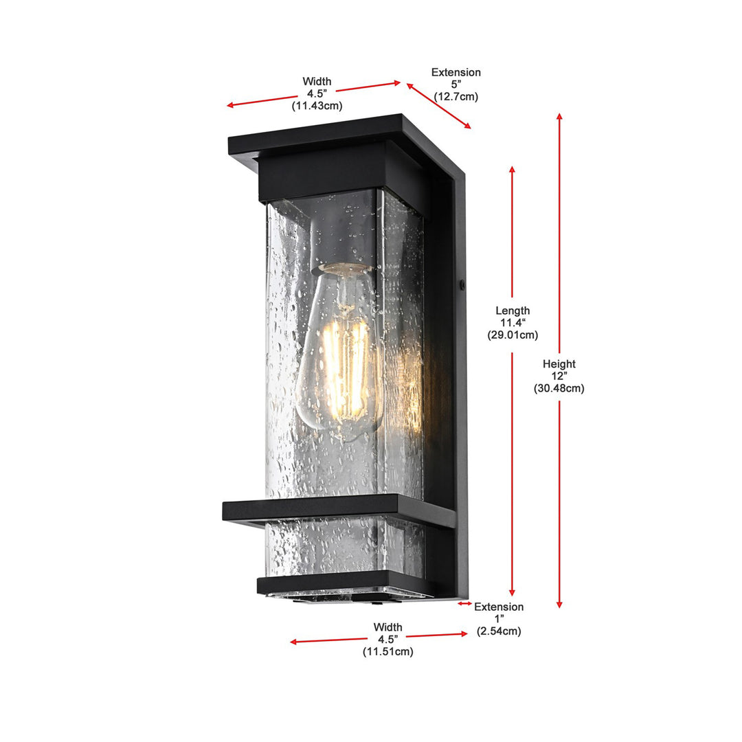 4.5 Inch Outdoor Wall Sconce in Black - View 6 - Joshua Marshal