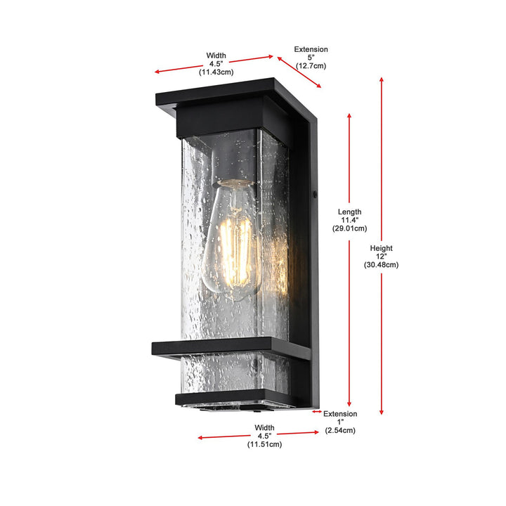 4.5 Inch Outdoor Wall Sconce in Black - View 6 - Joshua Marshal