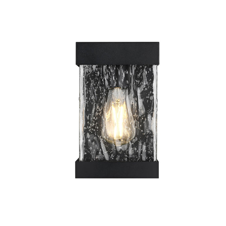10 Inch Outdoor Wall Sconce in Black - View 4 - Joshua Marshal