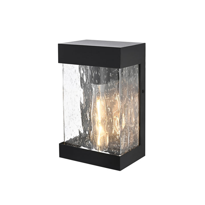 10 Inch Outdoor Wall Sconce in Black - View 5 - Joshua Marshal