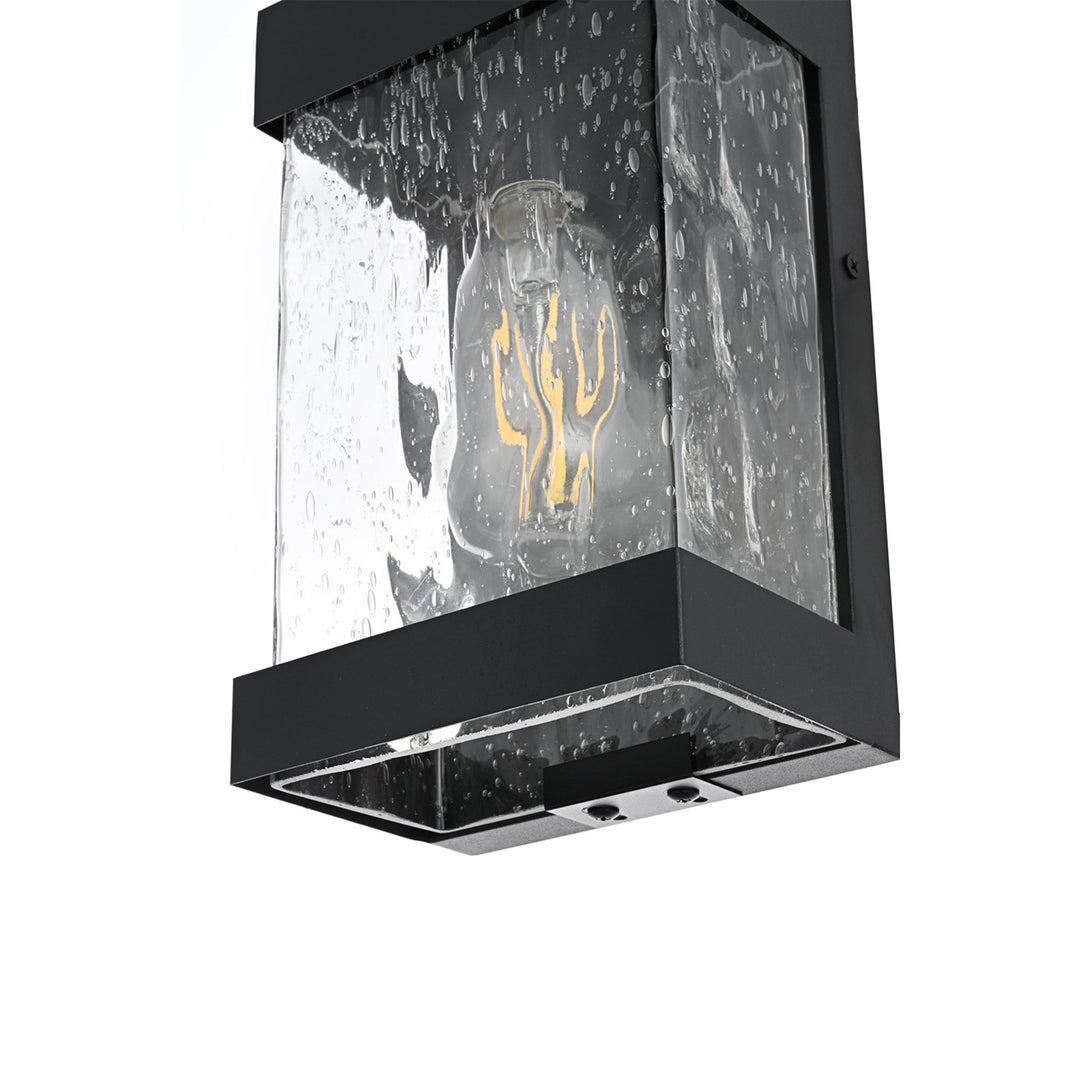 10 Inch Outdoor Wall Sconce in Black - View 6 - Joshua Marshal