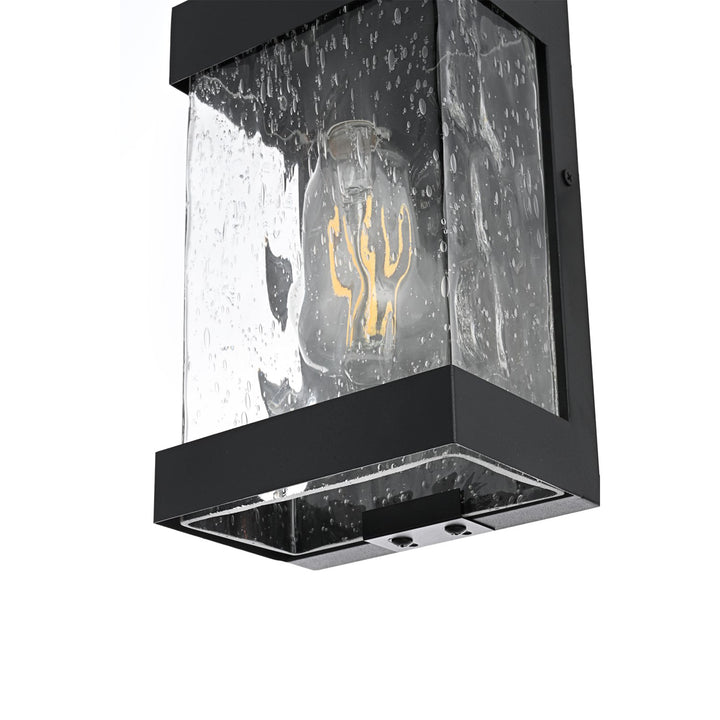 10 Inch Outdoor Wall Sconce in Black - View 6 - Joshua Marshal