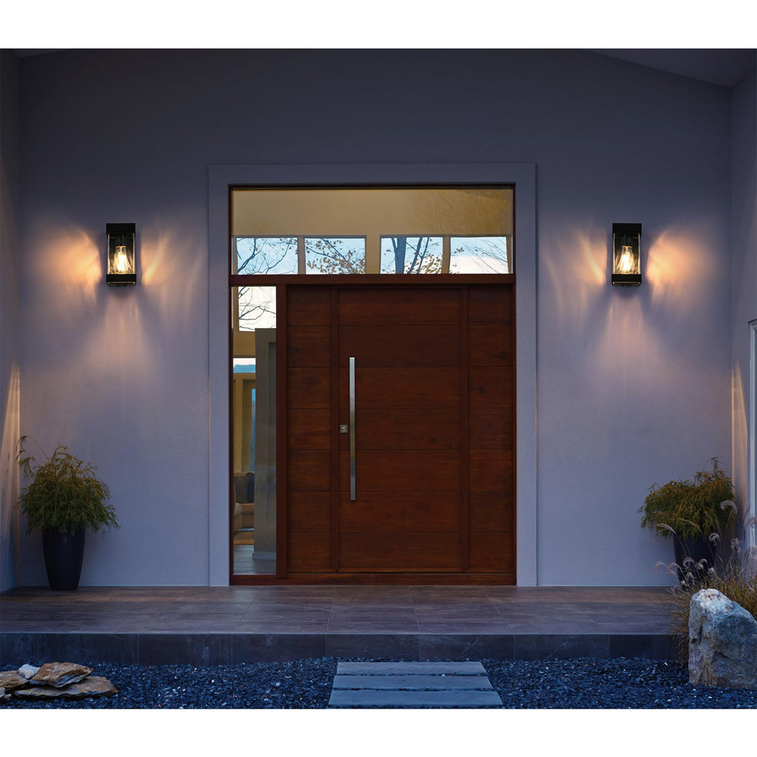 9 Inch Outdoor Wall Sconce in Black - View 2 - Joshua Marshal