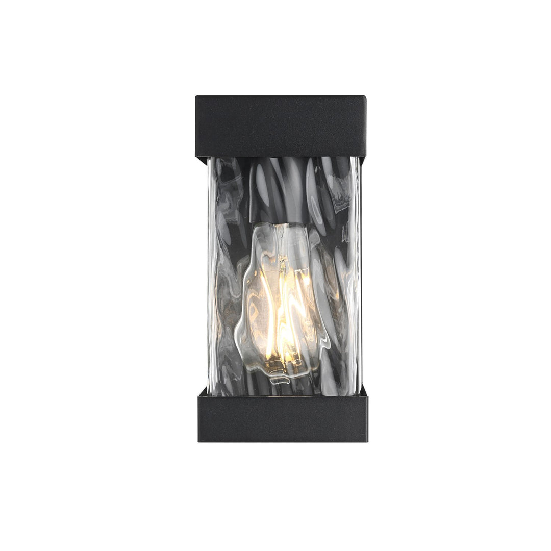 9 Inch Outdoor Wall Sconce in Black - View 4 - Joshua Marshal