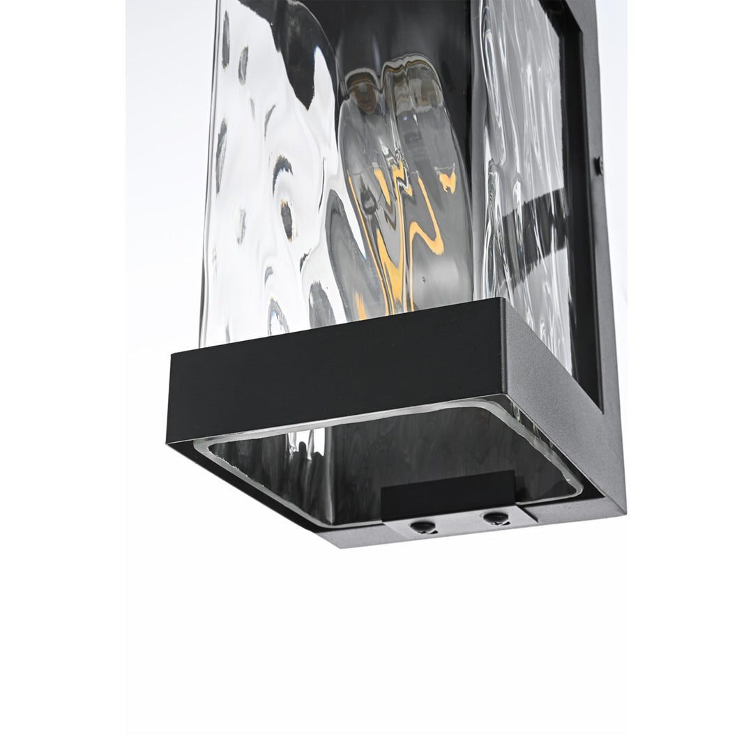 9 Inch Outdoor Wall Sconce in Black - View 5 - Joshua Marshal