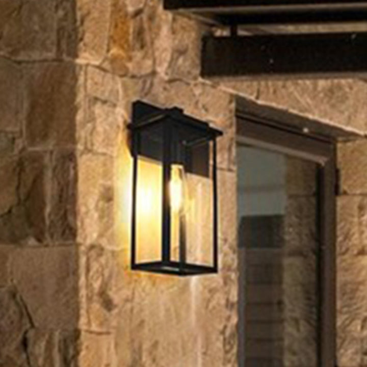 7 Inch Outdoor Wall Sconce In Black Black Finish - LIGHTING by Joshua Marshal