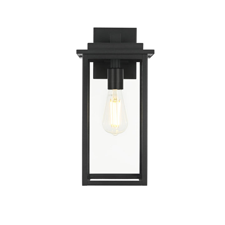 7 Inch Outdoor Wall Sconce In Black - View 4 - Joshua Marshal