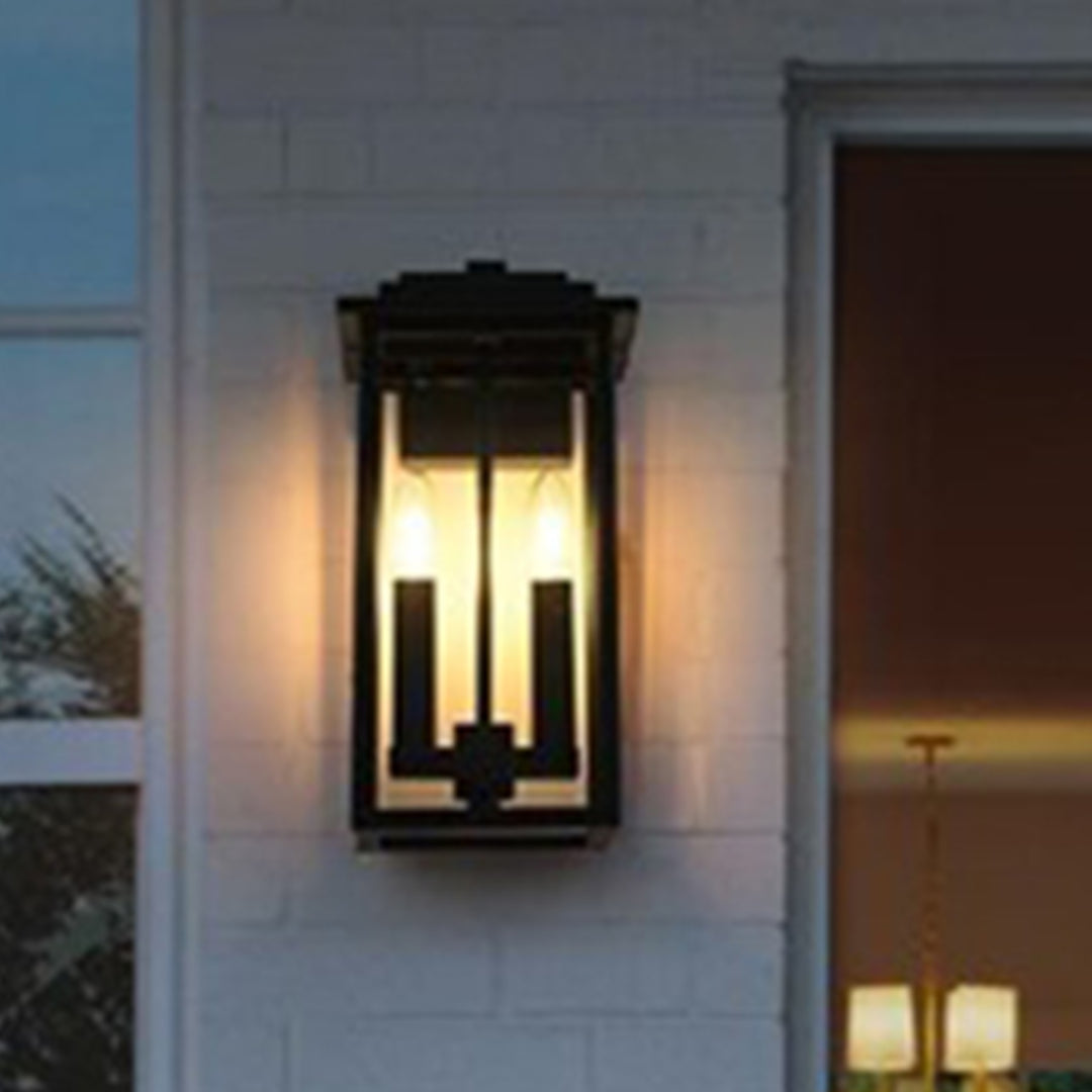 7 Inch Outdoor Wall Sconce In Black Black Finish - LIGHTING by Joshua Marshal