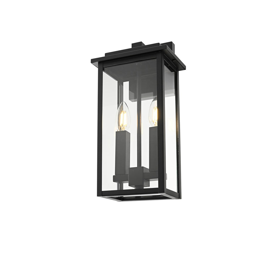 7 Inch Outdoor Wall Sconce In Black - View 5 - Joshua Marshal