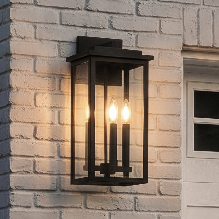 9 Inch Outdoor Wall Sconce In Black Black Finish - LIGHTING by Joshua Marshal
