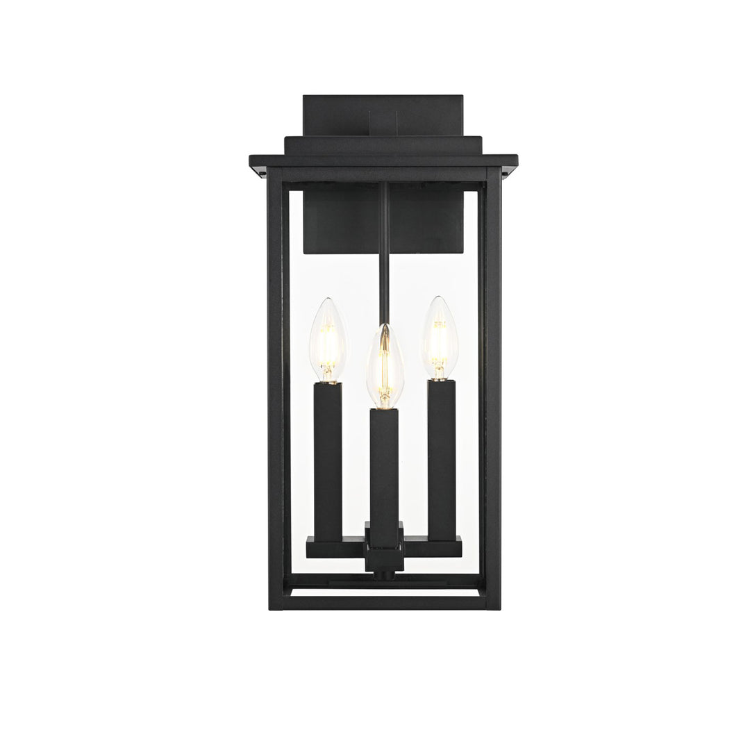 9 Inch Outdoor Wall Sconce In Black - View 3 - Joshua Marshal
