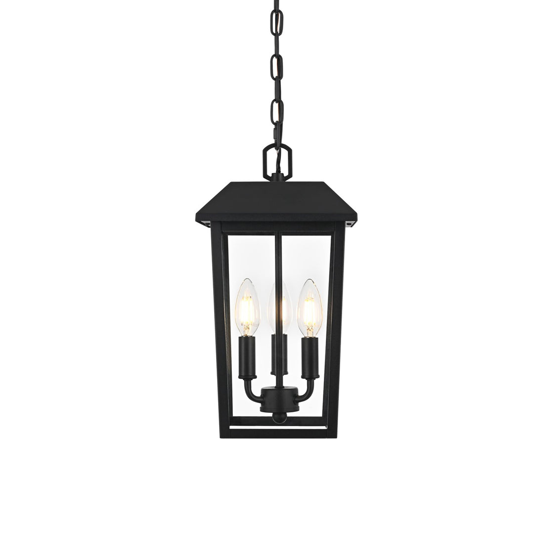 8 X 15 Inch Outdoor Pendant In Black - View 4 - Joshua Marshal