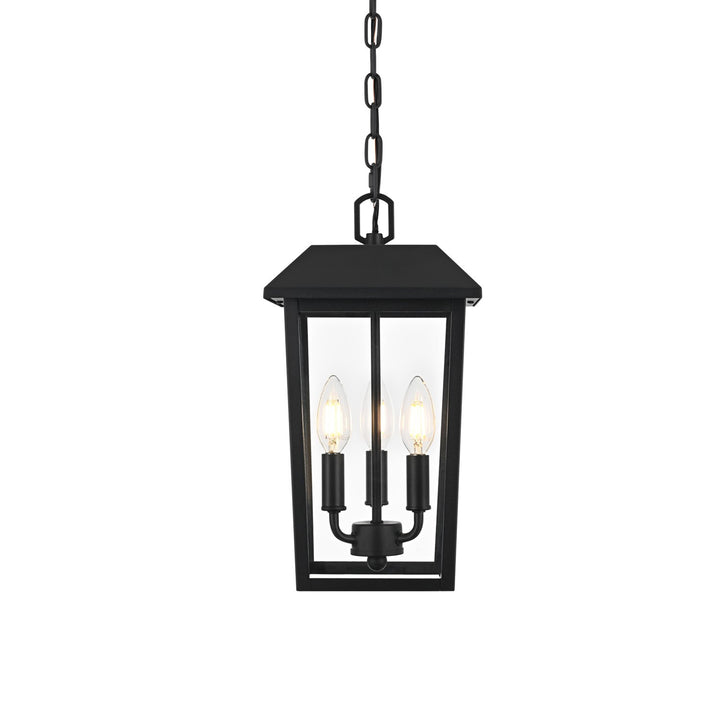 8 X 15 Inch Outdoor Pendant In Black - View 4 - Joshua Marshal