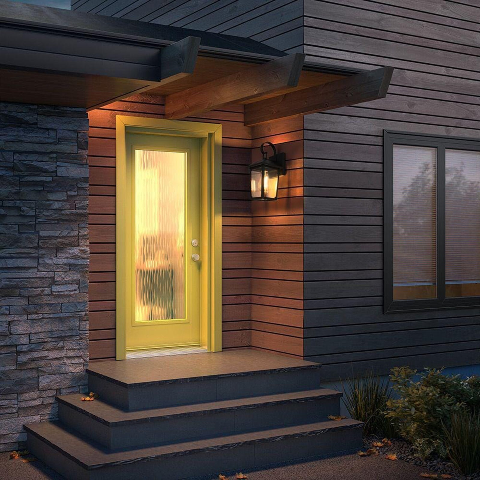 5.5 Inch Outdoor Wall Sconce In Black - View 2 - Joshua Marshal
