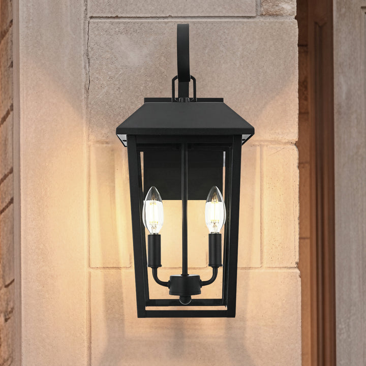 8 Inch Outdoor Wall Sconce In Black Black Finish - LIGHTING by Joshua Marshal