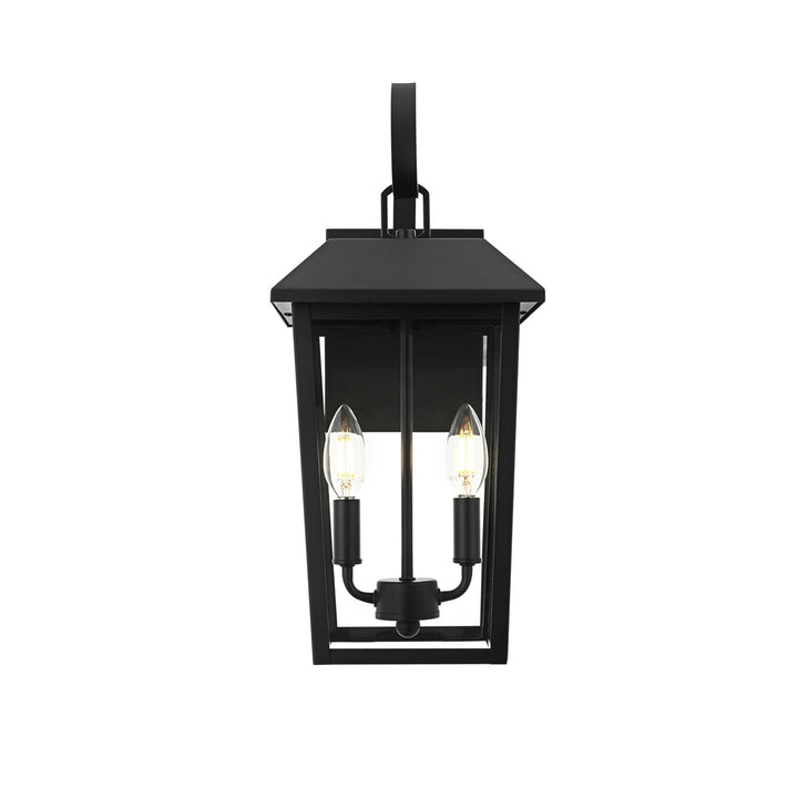 8 Inch Outdoor Wall Sconce In Black - View 3 - Joshua Marshal