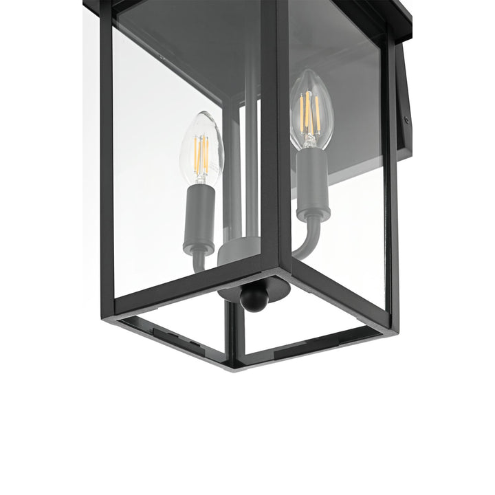 8 Inch Outdoor Wall Sconce In Black - View 5 - Joshua Marshal