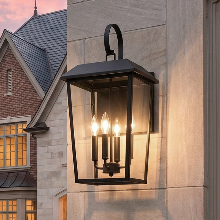 11 Inch Outdoor Wall Sconce In Black Black Finish - LIGHTING by Joshua Marshal