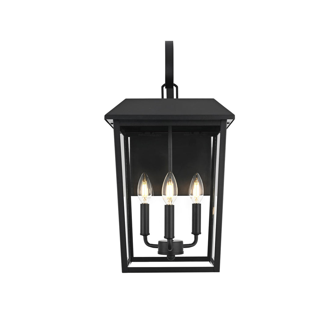 11 Inch Outdoor Wall Sconce In Black - View 3 - Joshua Marshal