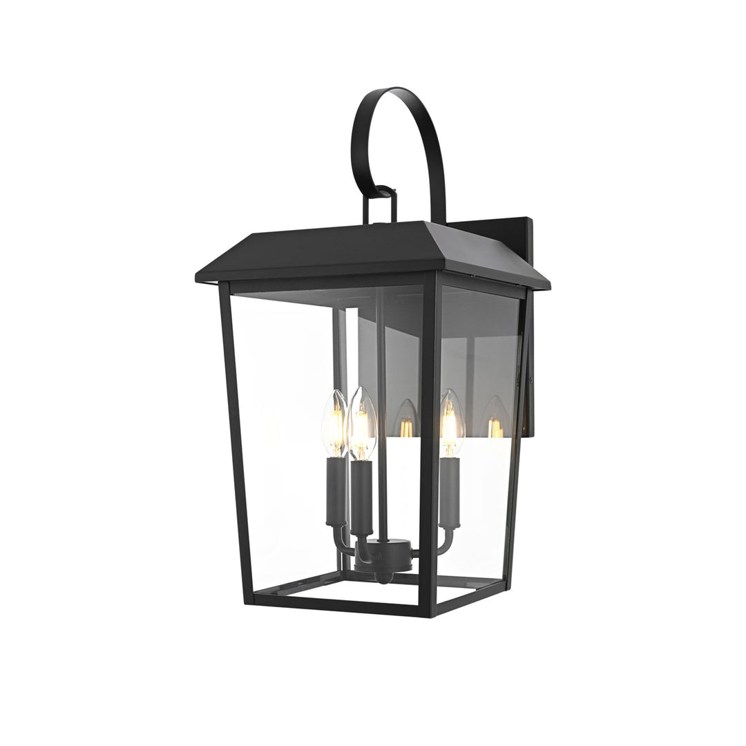 11 Inch Outdoor Wall Sconce In Black - View 4 - Joshua Marshal