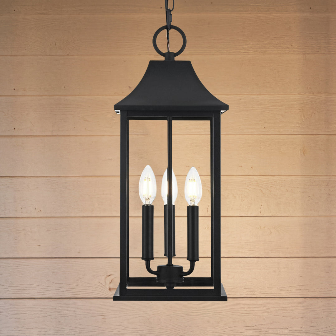 8 X 20.5 Inch Outdoor Pendant In Black Black Finish - LIGHTING by Joshua Marshal