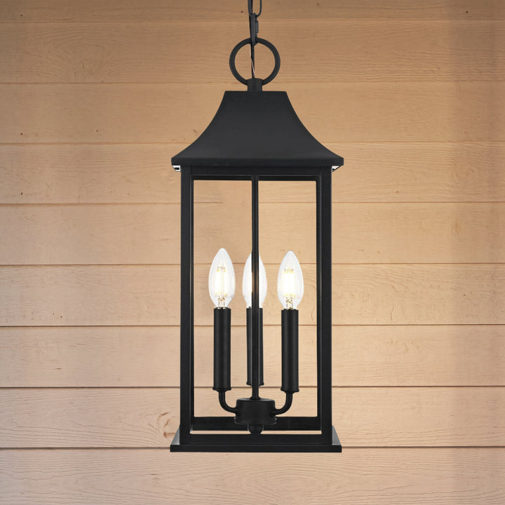 8 X 20.5 Inch Outdoor Pendant In Black Black Finish - LIGHTING by Joshua Marshal