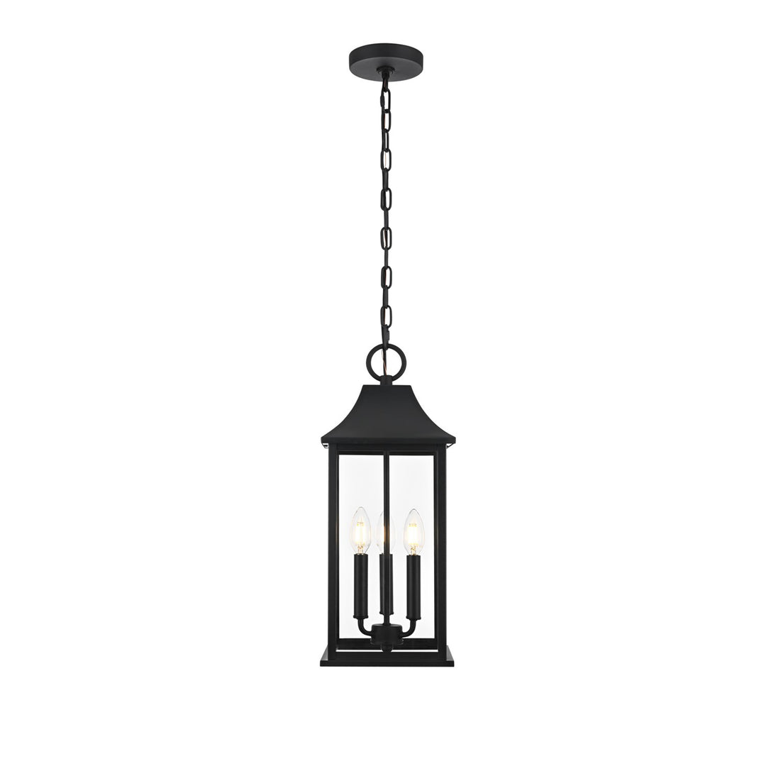 8 X 20.5 Inch Outdoor Pendant In Black - View 3 - Joshua Marshal
