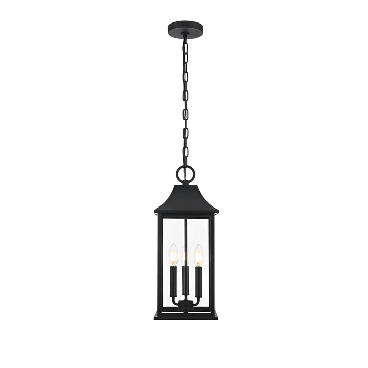 8 X 20.5 Inch Outdoor Pendant In Black - View 3 - Joshua Marshal