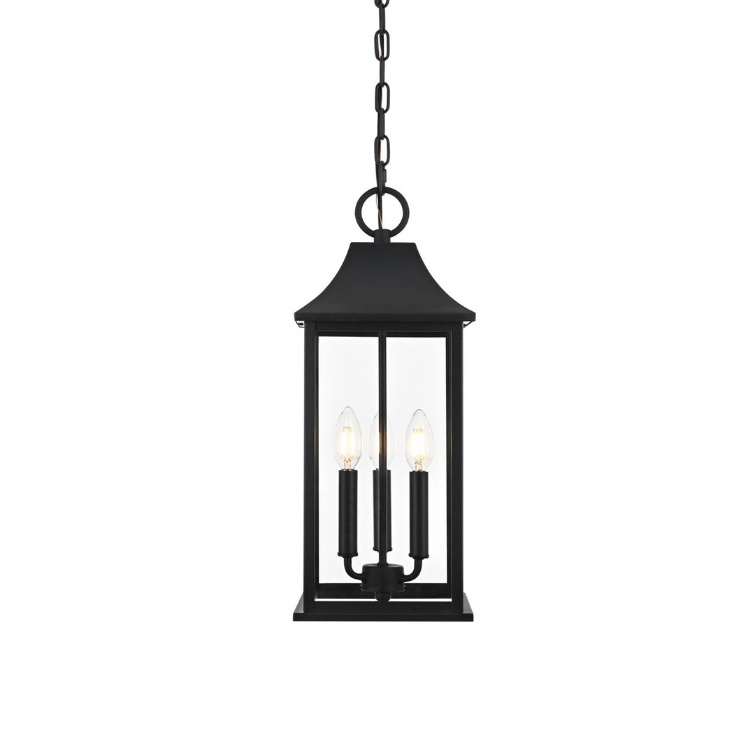 8 X 20.5 Inch Outdoor Pendant In Black - View 4 - Joshua Marshal