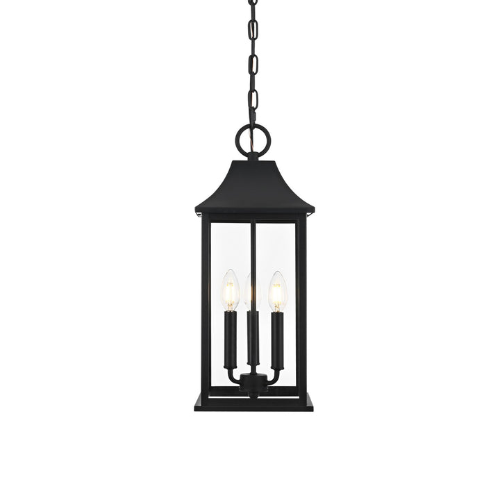 8 X 20.5 Inch Outdoor Pendant In Black - View 4 - Joshua Marshal