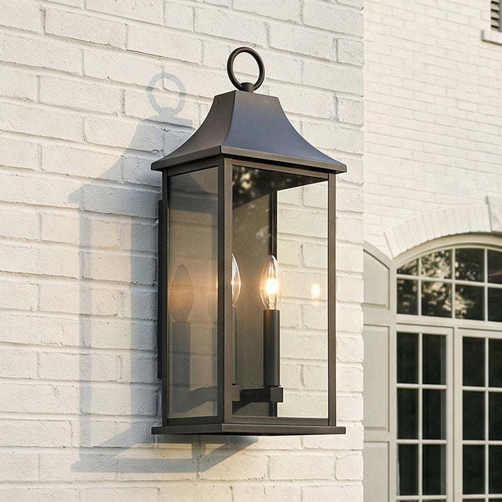 8 Inch Outdoor Wall Sconce In Black Black Finish - LIGHTING by Joshua Marshal