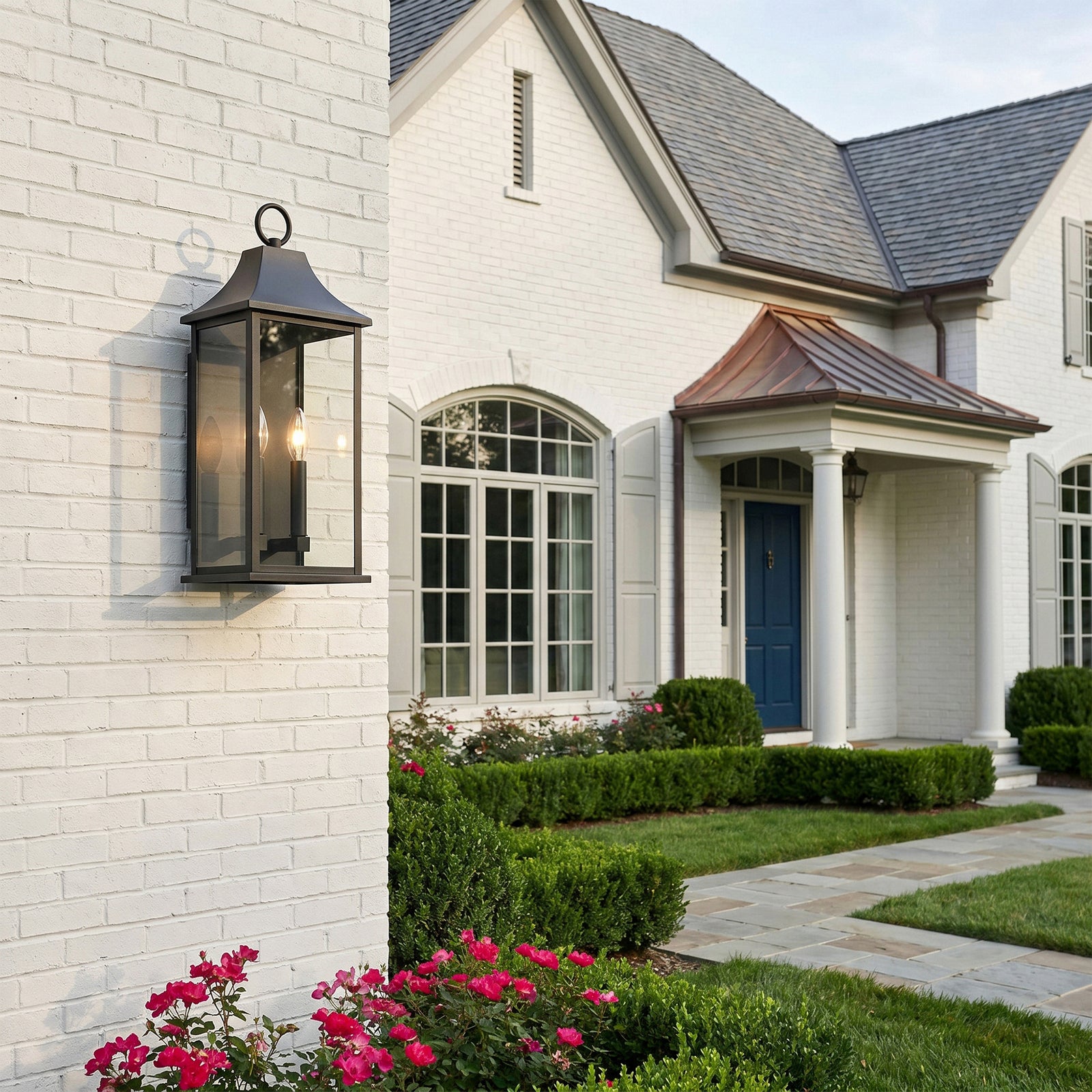 8 Inch Outdoor Wall Sconce In Black - View 2 - Joshua Marshal
