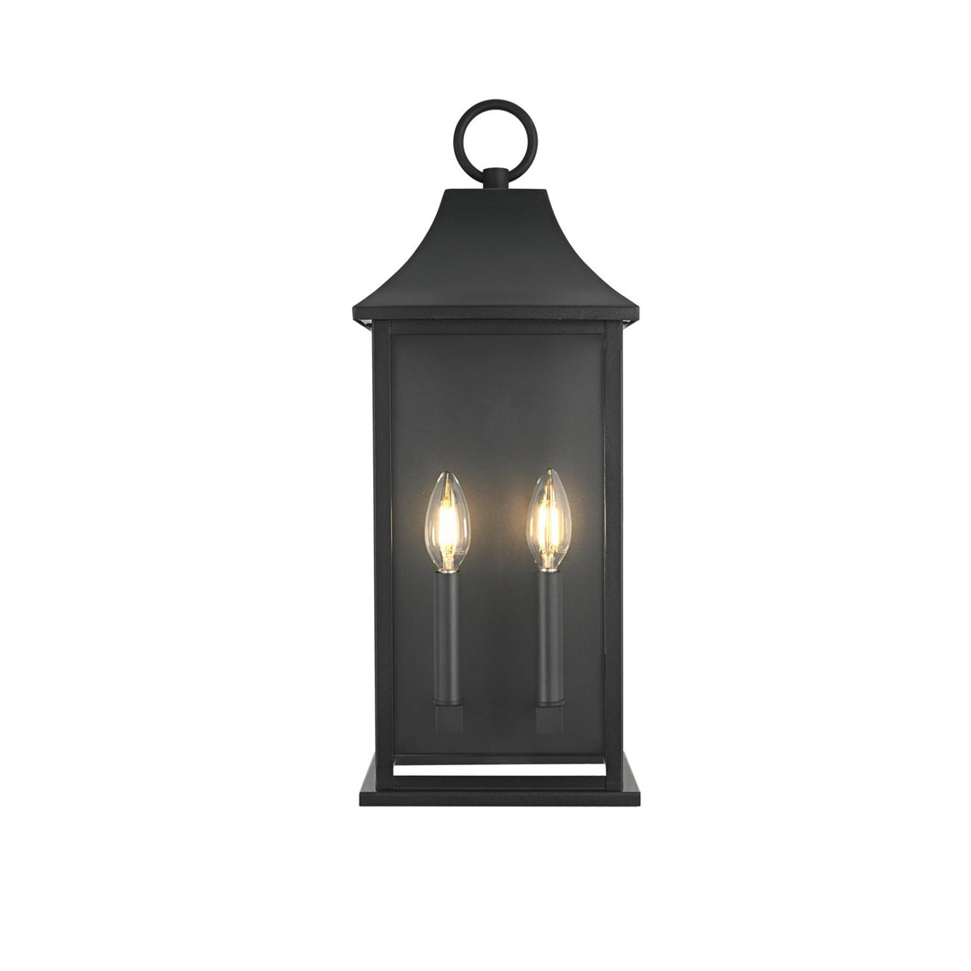 8 Inch Outdoor Wall Sconce In Black - View 3 - Joshua Marshal