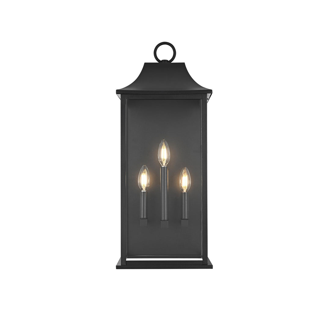 10 Inch Outdoor Wall Sconce In Black - View 3 - Joshua Marshal